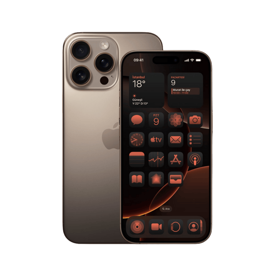 İphone 16 pro max çöl titanium replika android model